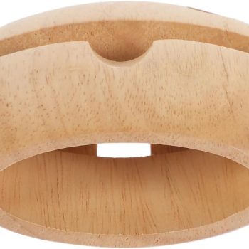 Wooden phone stand with sound amplification
