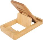 Adjustable wooden desktop phone stand