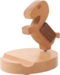 Horse-shaped wooden phone stand