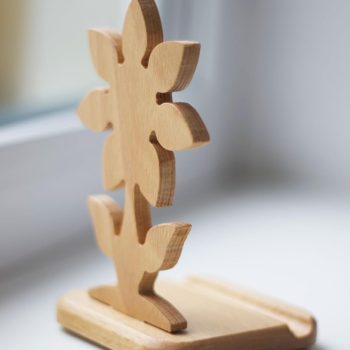 Wooden phone stand