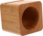 Wooden phone stand with passive sound amplification