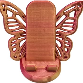 Butterfly-shaped desktop phone holder